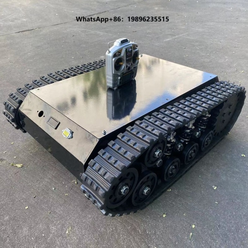 Tracked Robot Chassis - โครงรถหุ่นยนต์ควบคุมระยะไกลอัจฉริยะ ระบบกันกระแทก ควบคุมด้วยรีโมทไฟฟ้า ผลิตในจีน