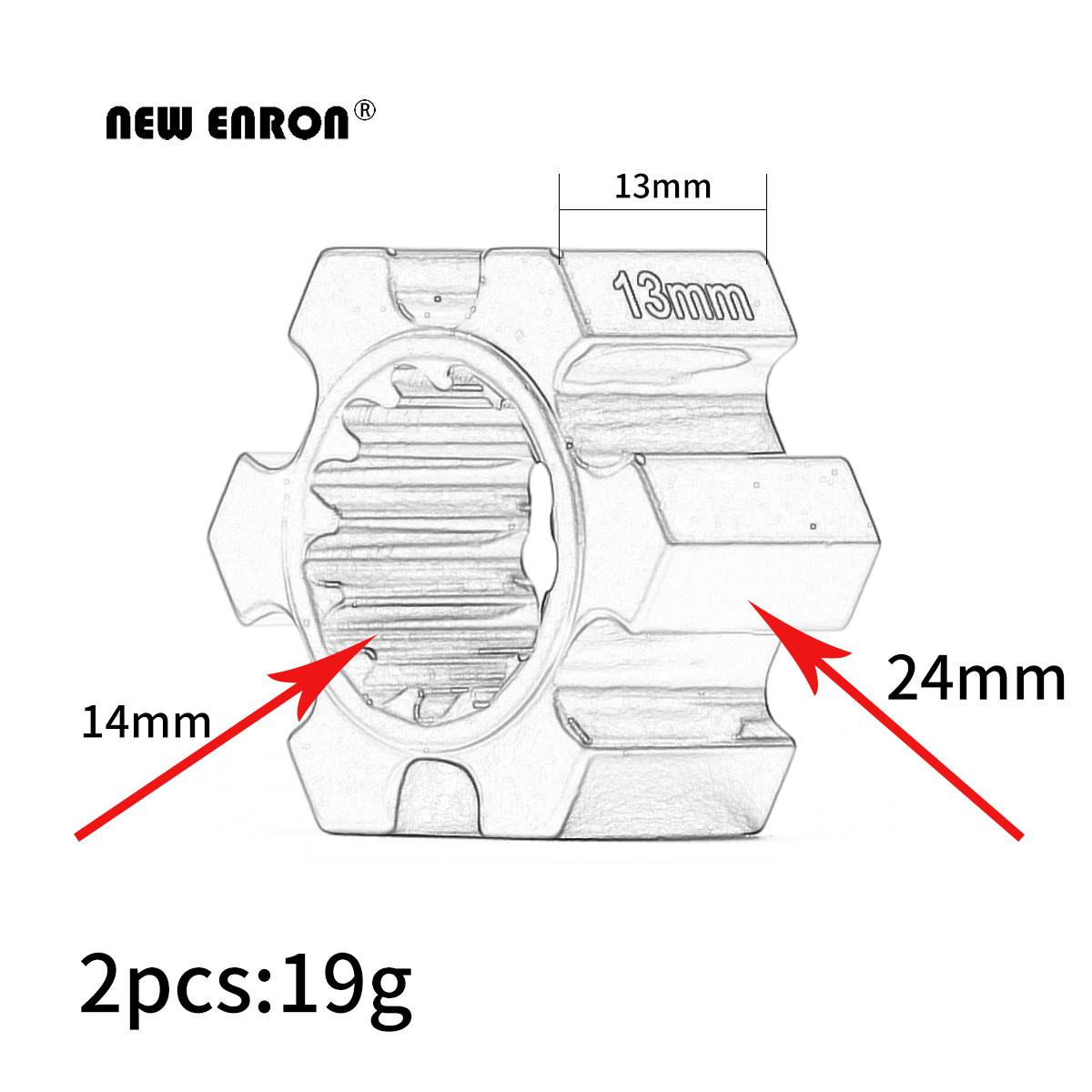 ใหม่ ENRON 2Pcs ล้ออลูมิเนียมฮ - Omni Wheel บทวิจารณ์และราคา