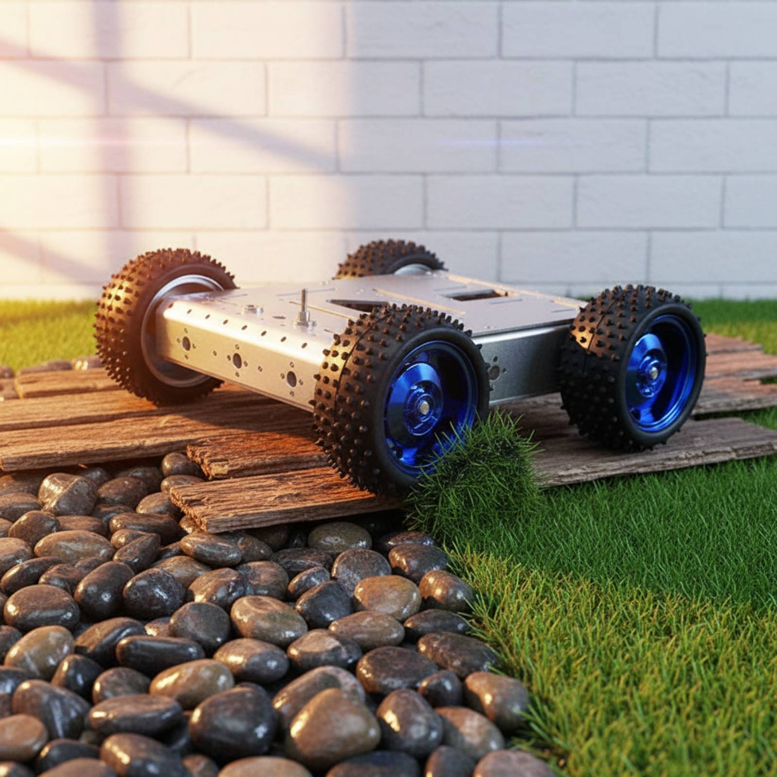 แชสซีรถสมาร์ทคาร์ 4WD รับน้ำหน - Robot Wheel บทวิจารณ์และราคา