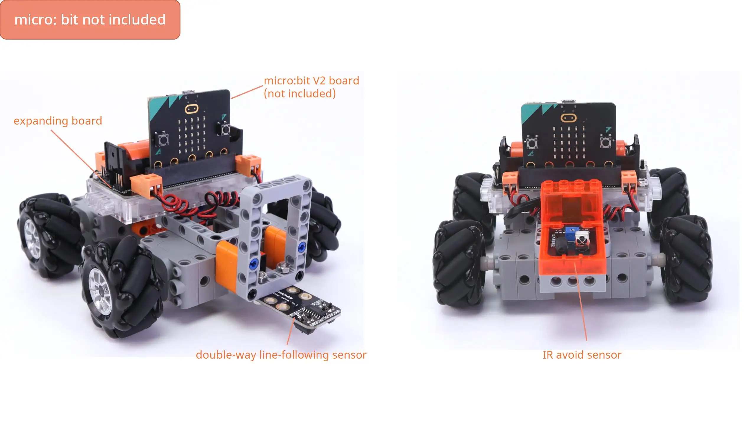 ชุดหุ่นยนต์ติดตามและหลบหลีกสิ่ - Microbit Robot บทวิจารณ์และราคา