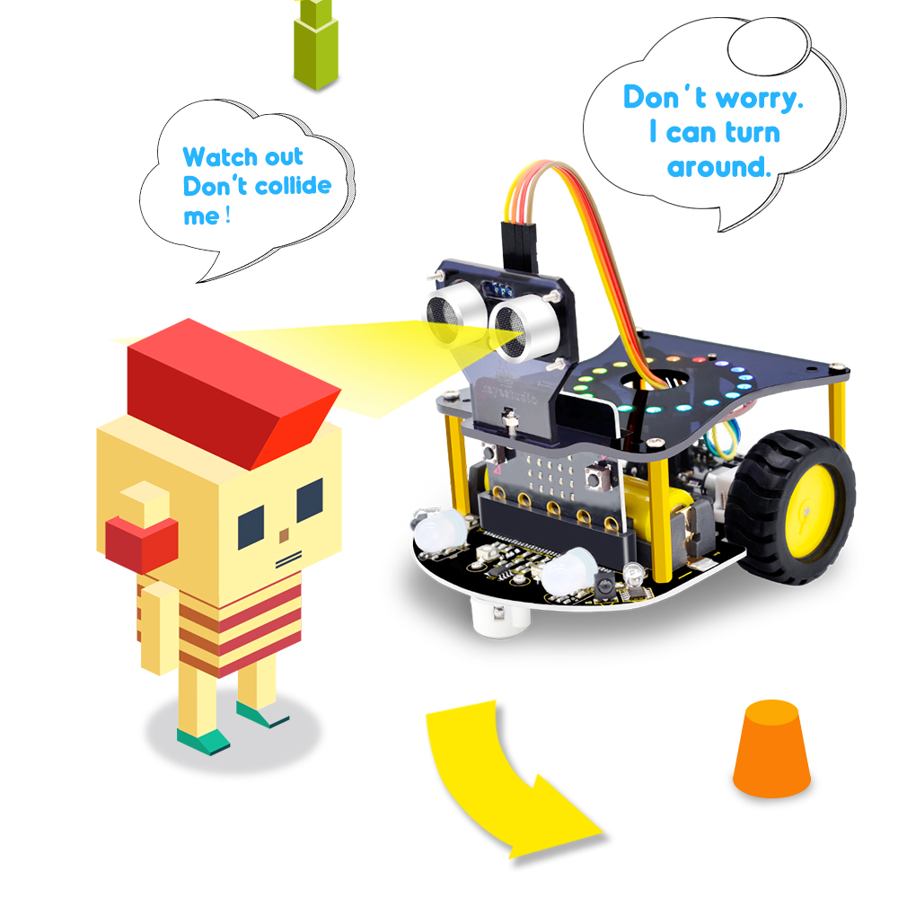 Kidsbits 2WD Microbit V2 หุ่นย - Microbit Robot บทวิจารณ์และราคา