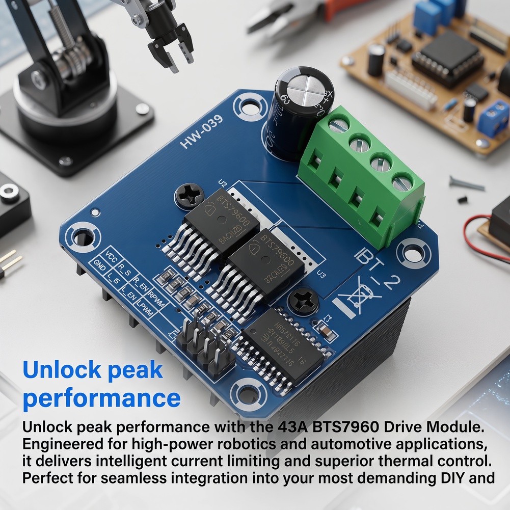 43A BTS7960 โมดูลไดรเวอร์มอเตอ - Motor Driver Module บทวิจารณ์และราคา