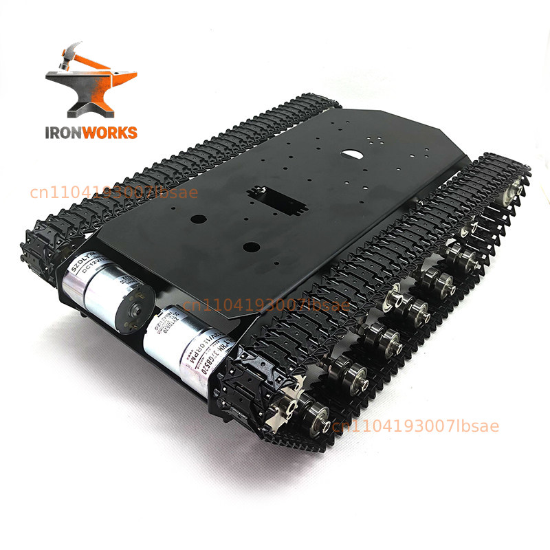 โครงรถถังตีนตะขาบโลหะทั้งหมด T - Tracked Robot Chassis บทวิจารณ์และราคา